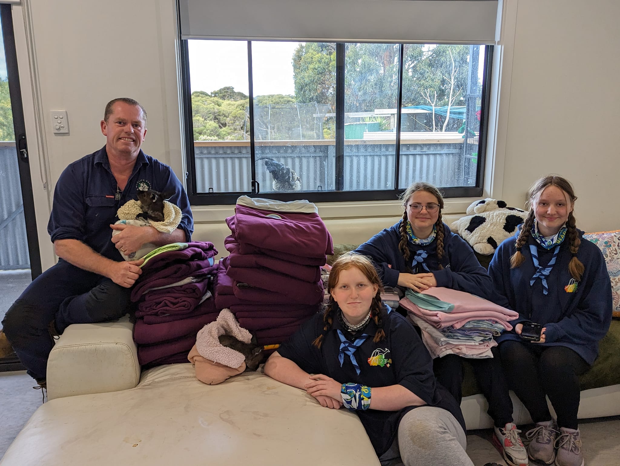 Venturers Deliver Pouches to Kangala Rescue