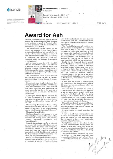 Award for Ash