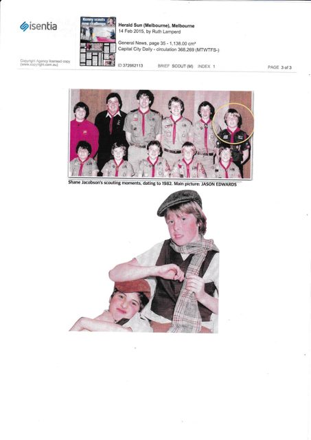 Badge of honour for Jacobson, archive scan 3