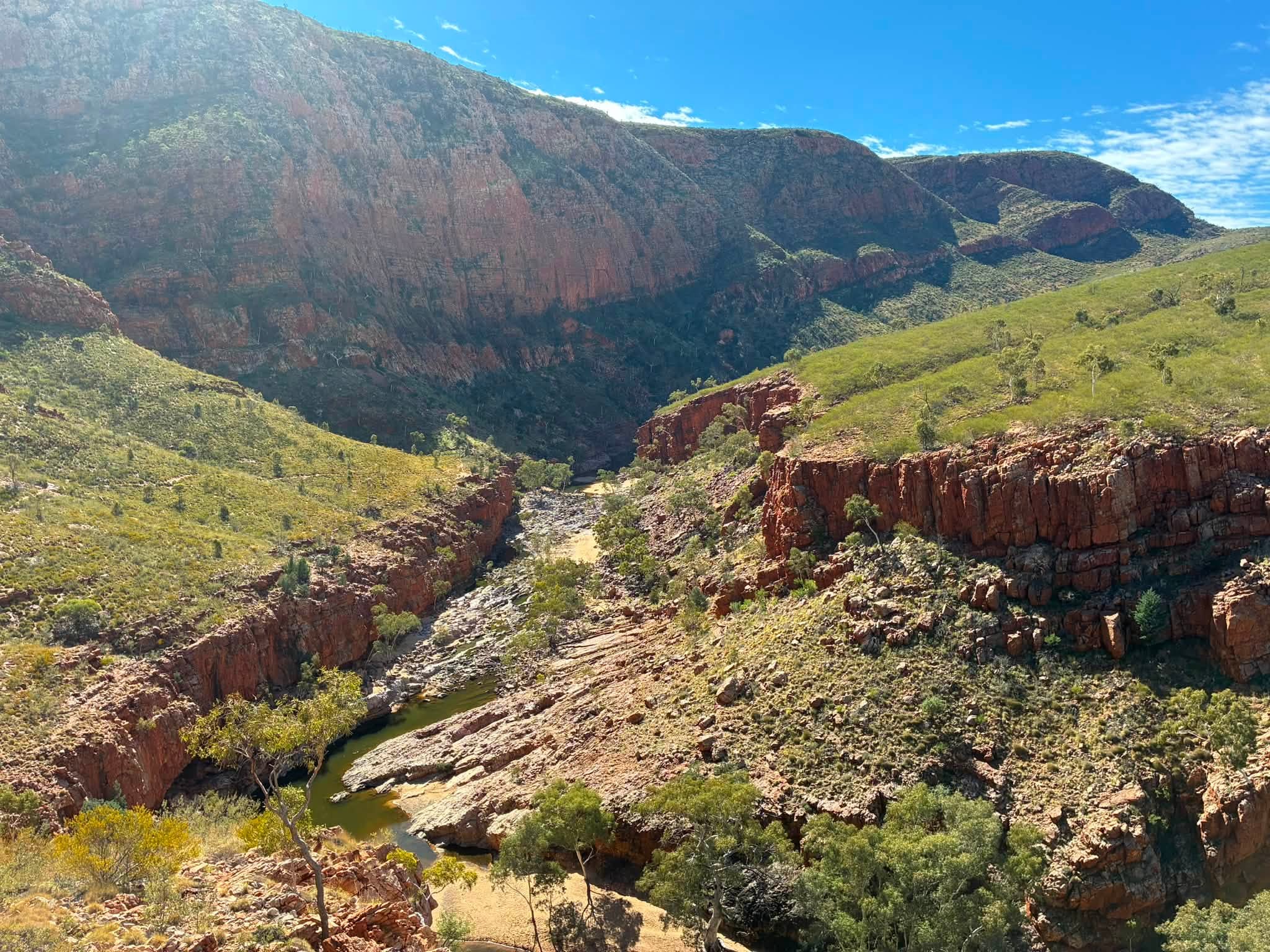 Wide view across Ormiston Gorge in the West MacDonnell Ranges